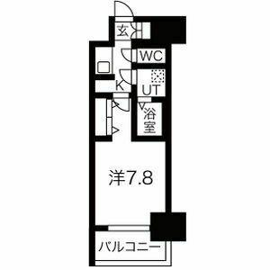 メイクス名駅太閤(1K/1階)の間取り写真