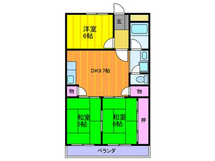メゾンサンガ(3DK/3階)の間取り写真