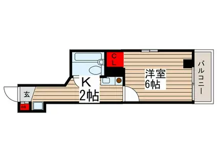 丸金ビル(1K/4階)の間取り写真
