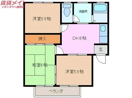メゾン高島I(3DK/1階)の間取り写真