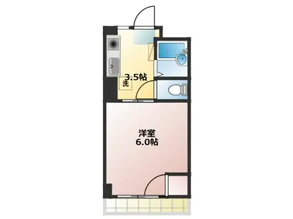 テラストーク相模原(1K/3階)の間取り写真