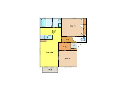 藤栄三番館(2LDK/2階)の間取り写真