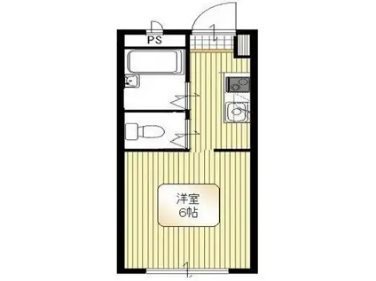 サンビレッジ仏子II(1K/2階)の間取り写真