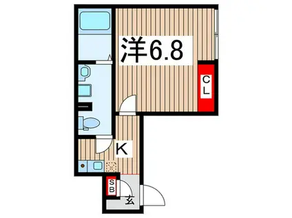 アニカ小岩(1K/3階)の間取り写真