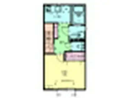 ディアコート盛岡A(1K/2階)の間取り写真