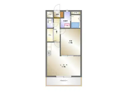 プリマヴェーラ(1LDK/2階)の間取り写真