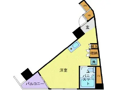 ジェイパーク恵比寿(ワンルーム/6階)の間取り写真