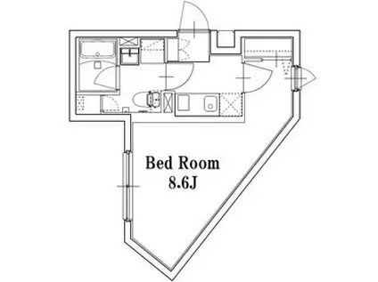 BARK LANE武蔵小山(1K/3階)の間取り写真