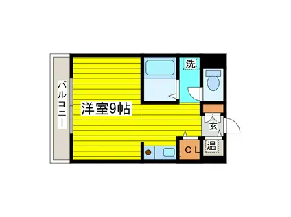 コンツェルトパーク北27(1K/3階)の間取り写真