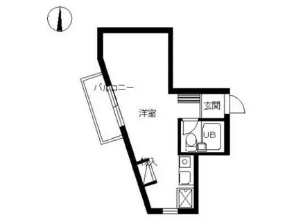 スカイコート大宮第2(ワンルーム/5階)の間取り写真