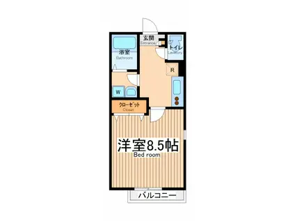 メゾンミリエ(1K/2階)の間取り写真