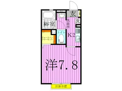 PARK CLAIR Ⅱ(1K/1階)の間取り写真