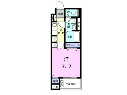 LE LIEN 絆(1K/4階)の間取り写真