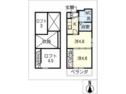 SOLEIL御器所(2K/5階)の間取り写真