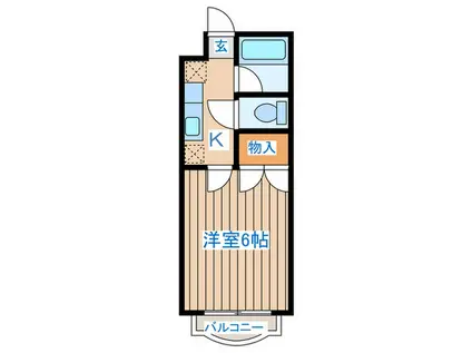アーバンヒルズ台原(1K/3階)の間取り写真