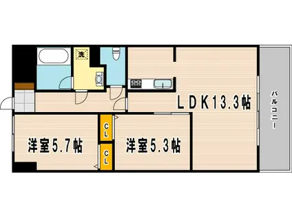 ルネックスII(2LDK/7階)の間取り写真