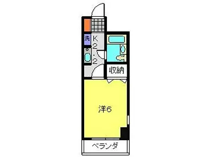 コーポOGAWA(1K/3階)の間取り写真