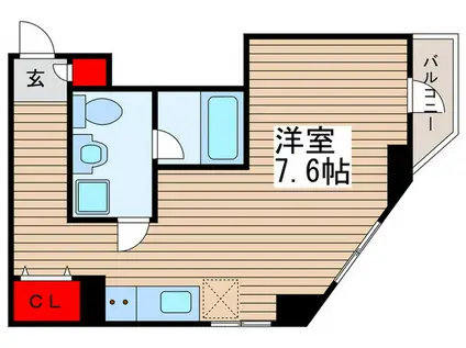 ルロワ津田沼(ワンルーム/3階)の間取り写真