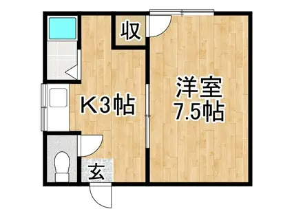 本別町AP(1K/1階)の間取り写真