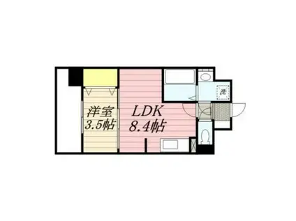 MODERN PALAZZO博多SURII(1LDK/6階)の間取り写真