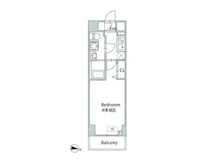 GRANPASEO青砥(1K/11階)の間取り写真