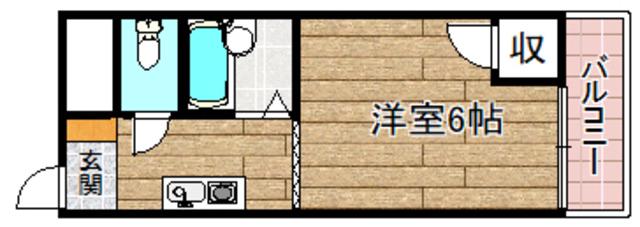 ハイツエレガンス(1K/3階)の間取り写真