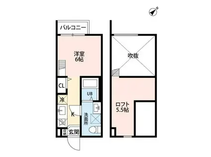 ラ・ヴィータカワニシ(ワンルーム/2階)の間取り写真