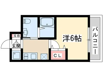 パークヒルズ新大阪ウィル(1K/3階)の間取り写真