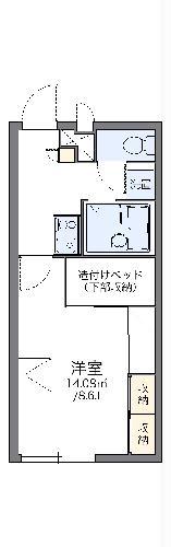レオパレス照光(1K/1階)の間取り写真
