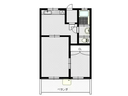 佃マンション(2DK/6階)の間取り写真