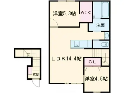 MONOQLOII(2LDK/2階)の間取り写真