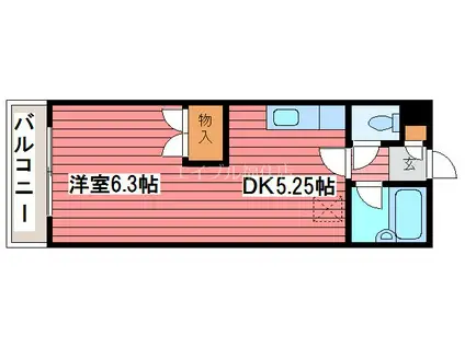 エンドレス三井西岡(1DK/1階)の間取り写真