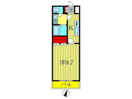 WIN ARROW(1K/1階)の間取り写真