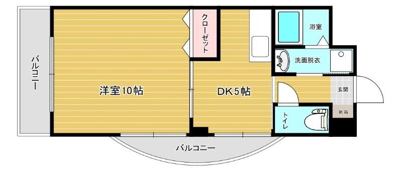 スターリーKT(1DK/3階)の間取り写真
