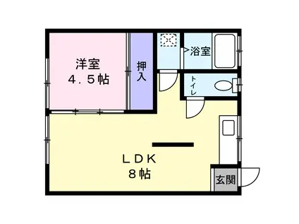 アトリエハウスI(1LDK/1階)の間取り写真