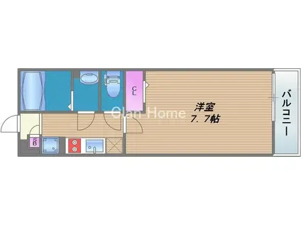 GRANHILLS HIGASHINARI(1K/1階)の間取り写真