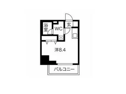 クラリッサ横浜ウエスト 304(ワンルーム/3階)の間取り写真