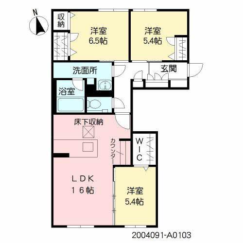 シャーメゾンステージ千代ヶ崎(3LDK/1階)の間取り写真