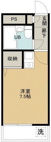 煉瓦館82(ワンルーム/1階)の間取り写真
