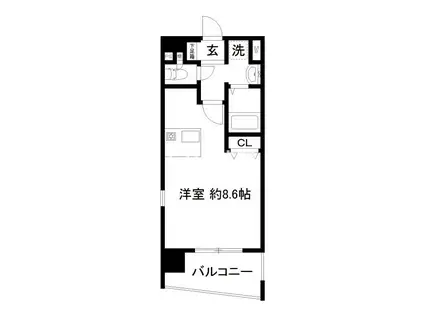 プレサンス京都烏丸NEXT(ワンルーム/7階)の間取り写真