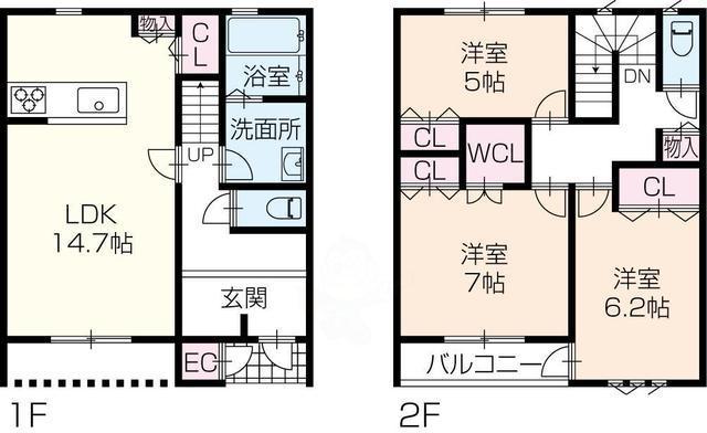 OA FLAT飾東A(3LDK/1階)の間取り写真