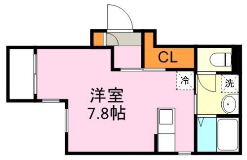 FORSIA9(ワンルーム/3階)の間取り写真