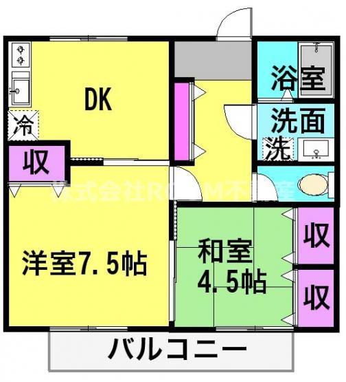 S・Tハイツ(2DK/1階)の間取り写真
