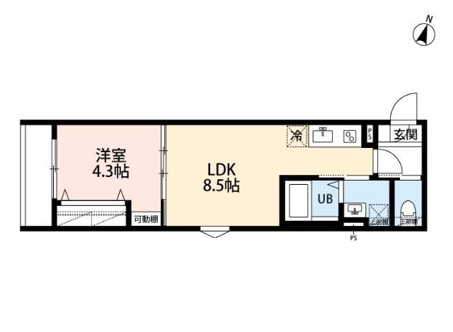 ROBOT HOME 金町(1LDK/2階)の間取り写真