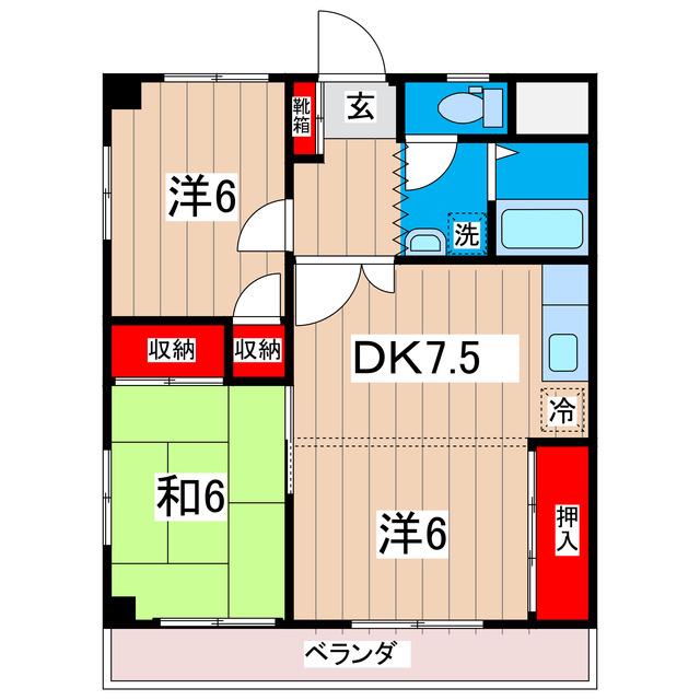 吉村マンション(3DK/3階)の間取り写真