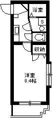 アミューズ宇宿(1K/3階)の間取り写真