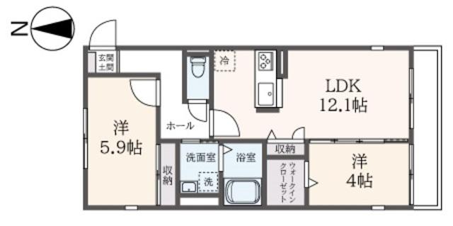リバーシビック(2LDK/1階)の間取り写真
