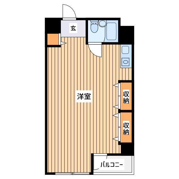 ライオンズプラザ新横浜(ワンルーム/8階)の間取り写真