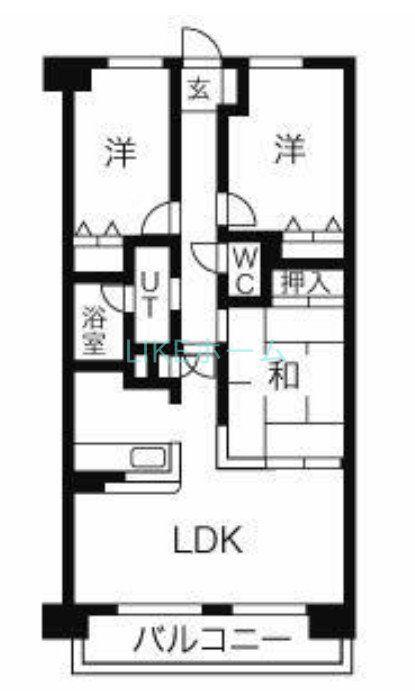 ダイアパレスライブシティ船橋(3LDK/10階)の間取り写真