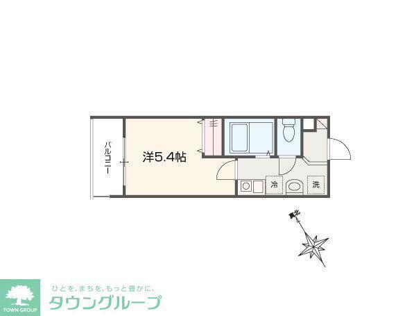 MELLAS海の公園駅(1K/2階)の間取り写真